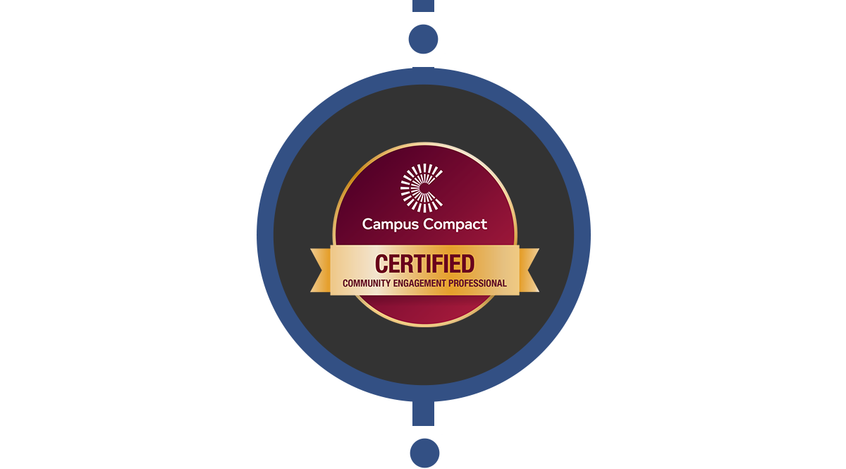 campus compact community engagement credentialing program badge