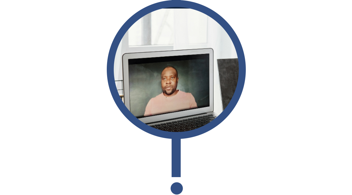 man shown on computer screen presenting webinar