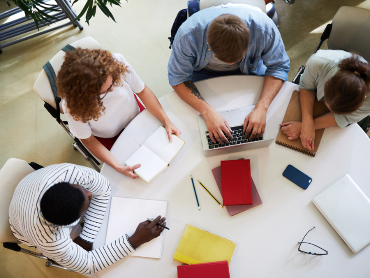 group working at a table