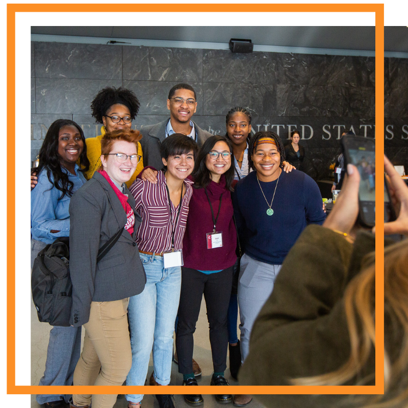 students posing for photo