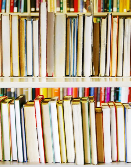 library shelves